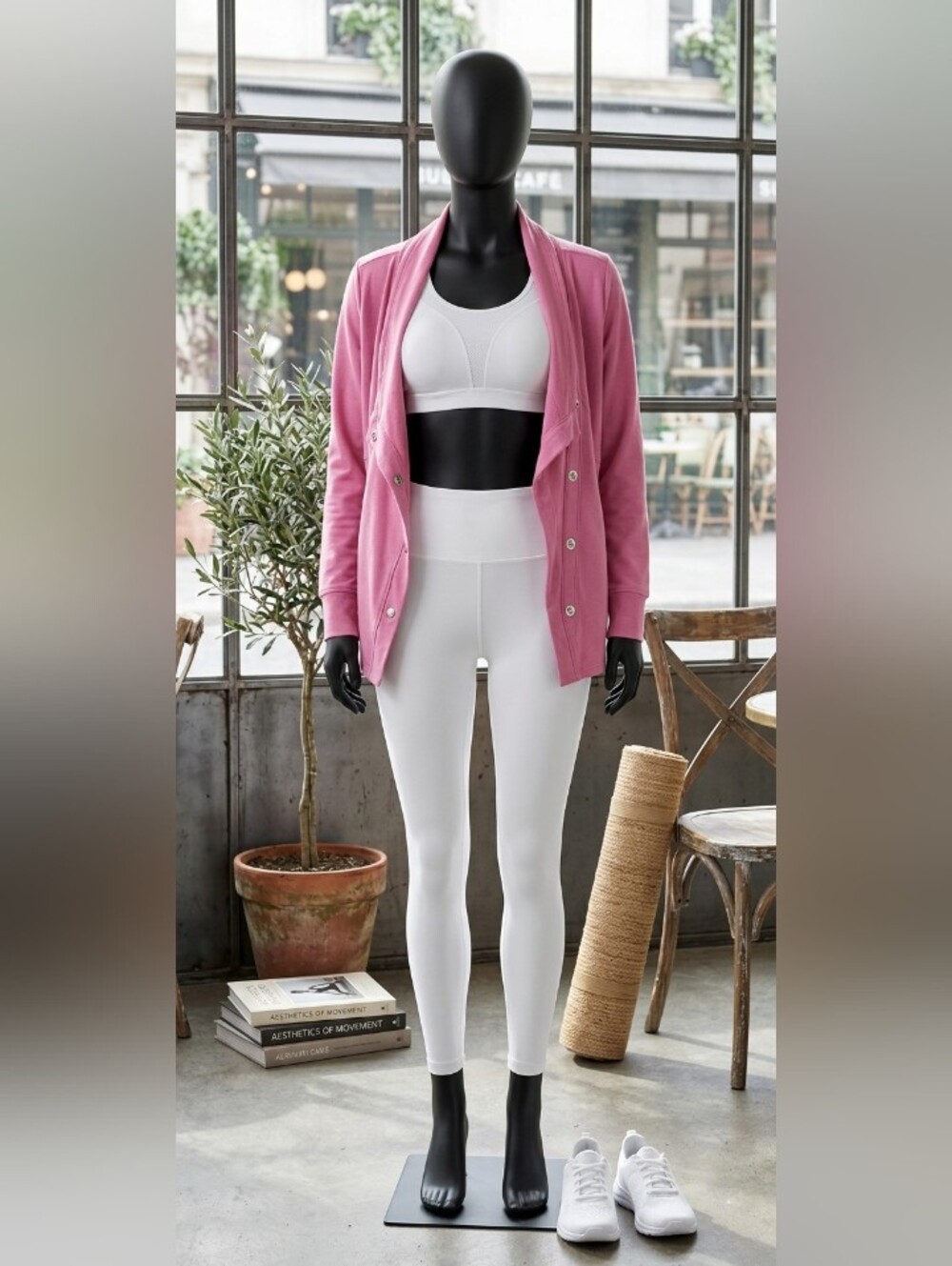 Pink Acemetrical Workout Blazer Top 🩷